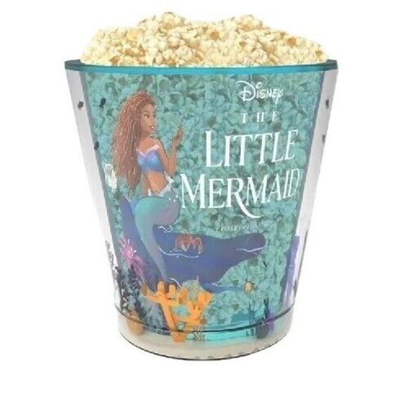 Disney The Little Mermaid 2023 AMC Light up Popcorn Bucket Vessel 130oz NEW - Picture 3 of 6